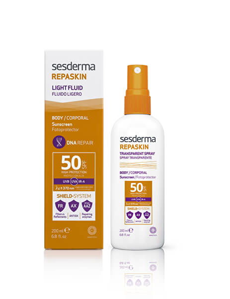 Lipozomový opalovací krém Repaskin SPF 50 (Transparent Spray) 200 ml