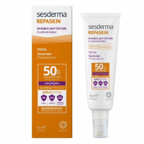 Fluid pentru piele cu fotoprotecție invizibil SPF 50 Repaskin (Invisible Light Texture Facial Sunscreen) 50 ml