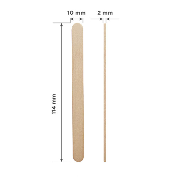 Spatulă din lemn pentru aplicarea cerii (Wooden Wax Applicator Stick) 114 x 10 mm