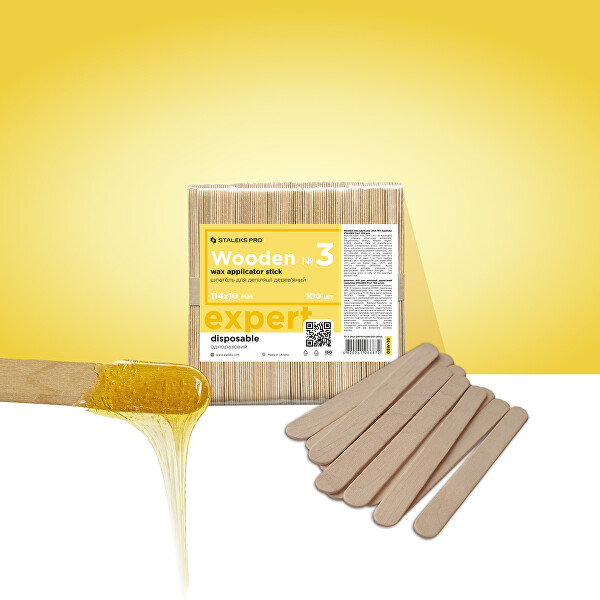 Spatola in legno per applicare la cera (Wooden Wax Applicator Stick) 114 x 10 mm