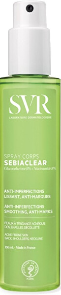 Tělová mlha ve spreji pro problematickou pokožku Sebiaclear (Smoothing Anti-Imperfection Body Spray) 150 ml