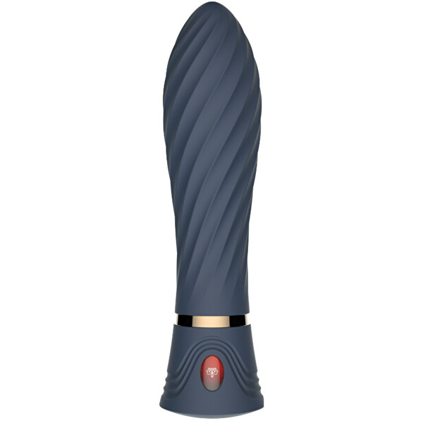 Vibrátor z dvojitého silikonu Blue Velvet