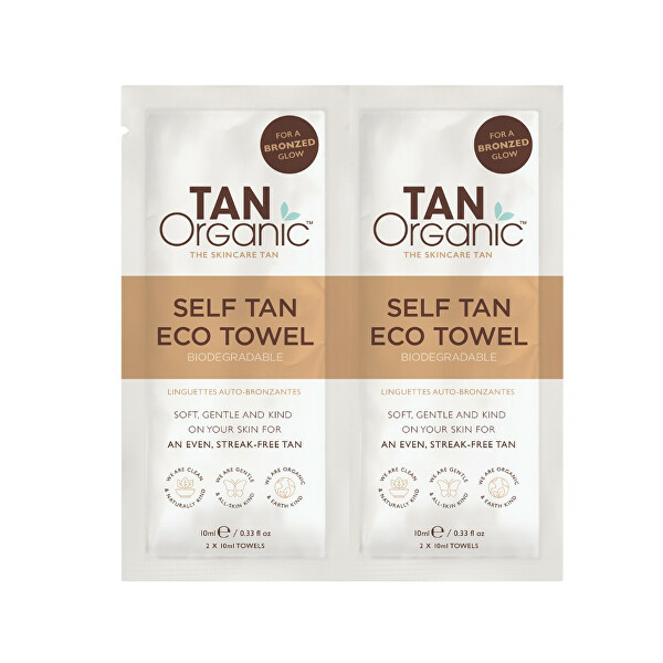 Samoopalovací ekologické ubrousky (Self Tan Eco Towel) 2 x 10 ml