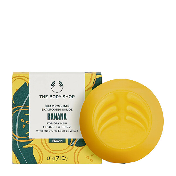 Tuhý šampon pro krepaté vlasy Banana (Shampoo Bar) 60 g