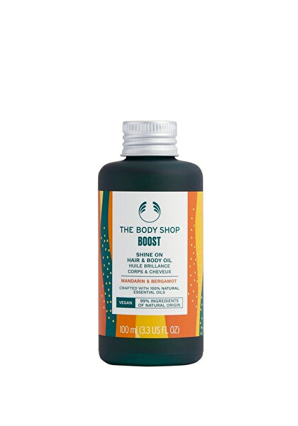 Olio per capelli e corpo Boost Mandarin & Bergamot (Shine On Hair & Body Oil) 100 ml