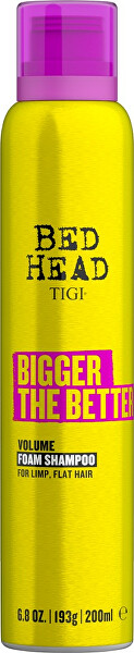 Volumennövelő hab sampon Bed Head Bigger The Better (Volume Foam Shampoo) 200 ml