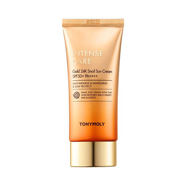 Öregedés elleni hatású fényvédő krém SPF 50+ Intense Care Gold 24K Snail (Sun Cream) 50 ml