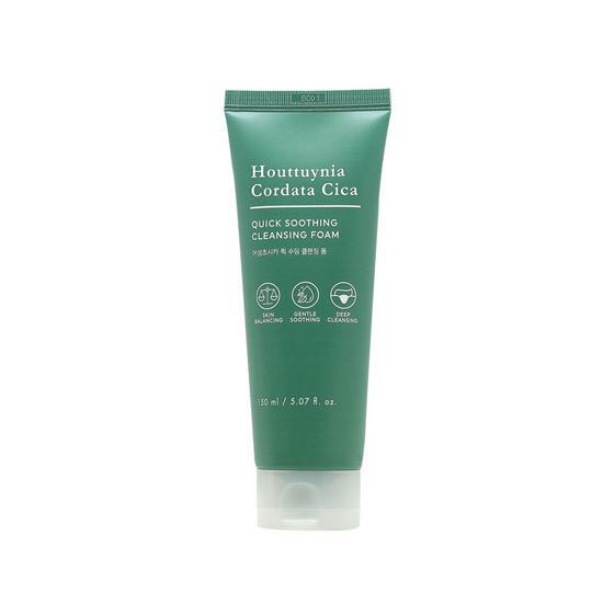 Nyugtató hatású tisztító hab Houttuynia Cordata Cica (Quick Soothing Cleansing Foam) 150 ml