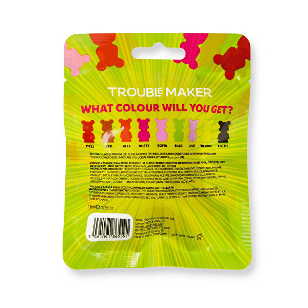 Lesk na rty Feral Teddy Mystery Plumping Lip Gloss 11 ml