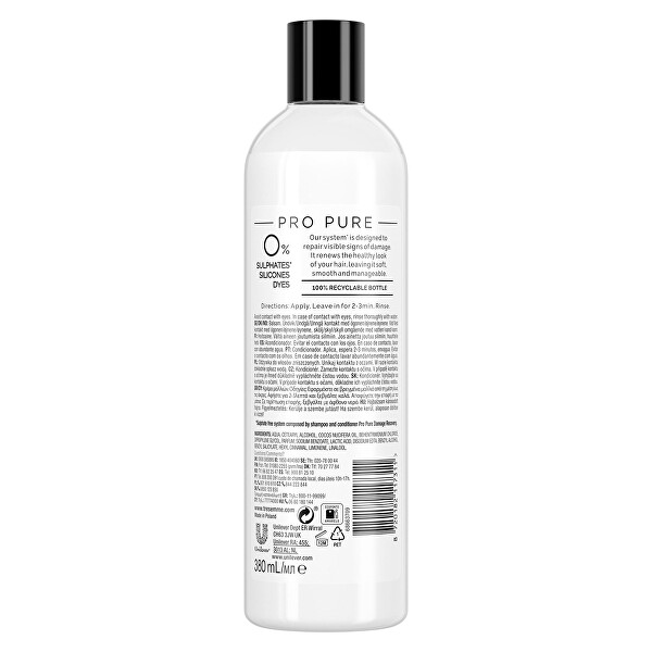 Kondicionér pro poškozené vlasy Pro Pure Damage Recovery (Conditioner) 380 ml