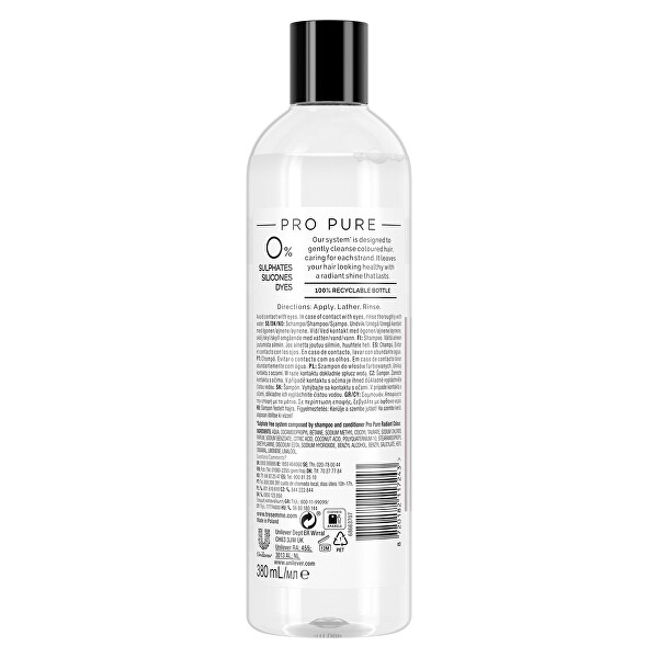 Šampón pre farbené vlasy Pro Pure Radiant Colour (Shampoo) 380 ml