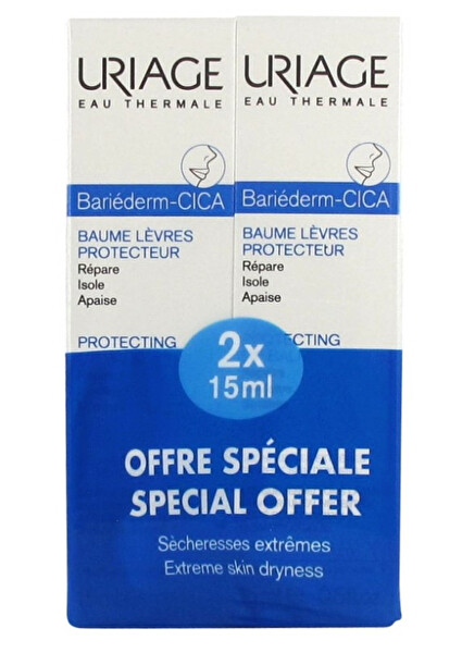 Sada ochranných balzámů na rty Bariéderm Cica 2 x 15 ml