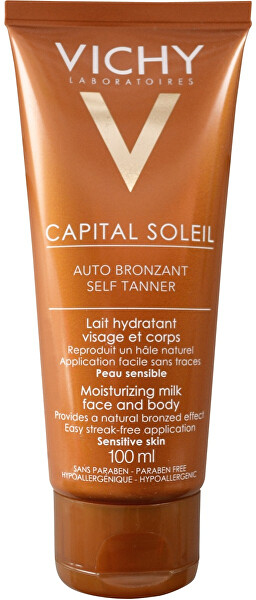 Hydratační samoopalovací mléko na obličej a tělo Auto bronzant Capital Soleil 100 ml