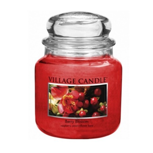 Dekorativní vonná svíčka ve skle Červené květy (Berry Blossom) 454 g