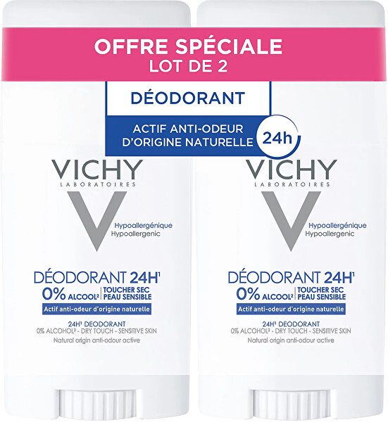 Sada tuhých deodorantů 24 h proti pocení (Deodorante Stick 24H) 40 ml