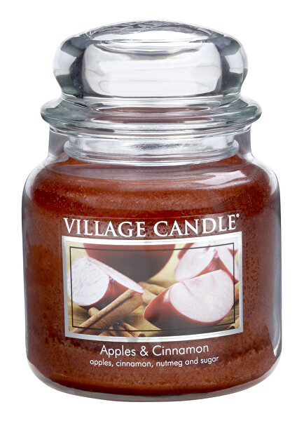 Lumânare parfumată într - un măr din sticlă și scorțișoară (Apple Cinnamon) , 397 g