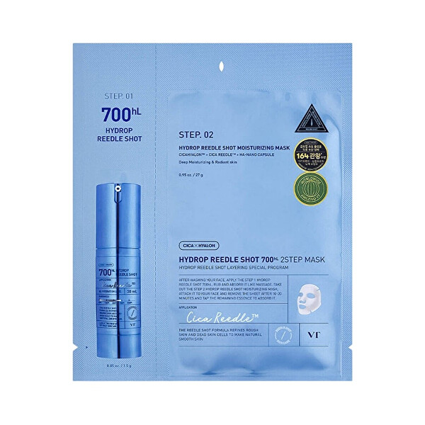 Pleťová maska Hydrop Reedle Shot 700 hl Sheet Mask 1,5 g + 27 g