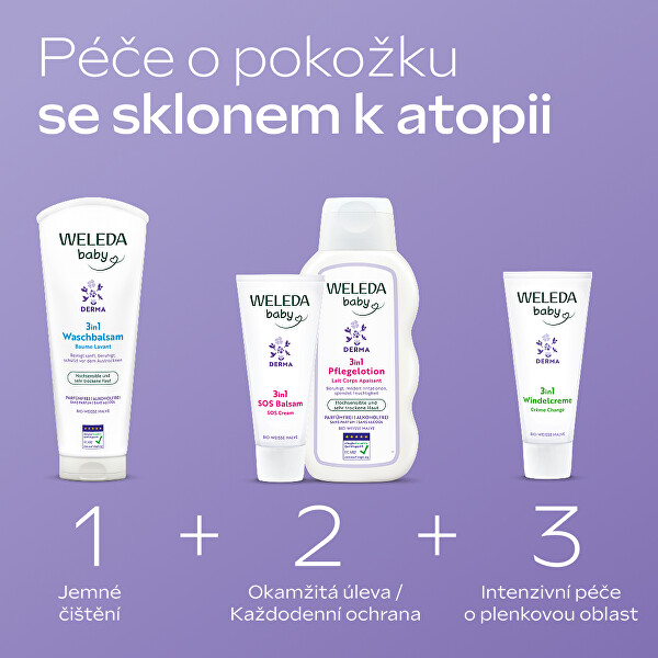 Krém na zadeček 3v1 Derma (Nappy Change Cream) 50 ml