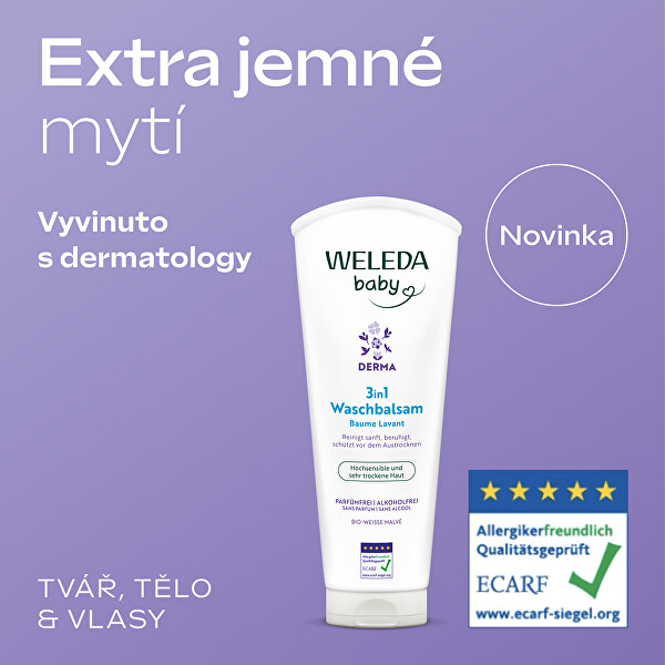 Mycí balzám Baby 3v1 Derma (Replenishing Cleansing Balm) 200 ml
