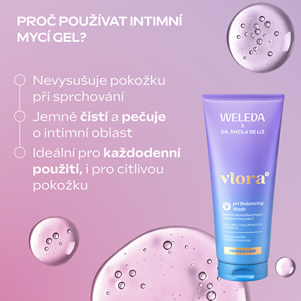 Mycí gel pro intimní hygienu Vlora+ Ph Balancing Wash 200 ml
