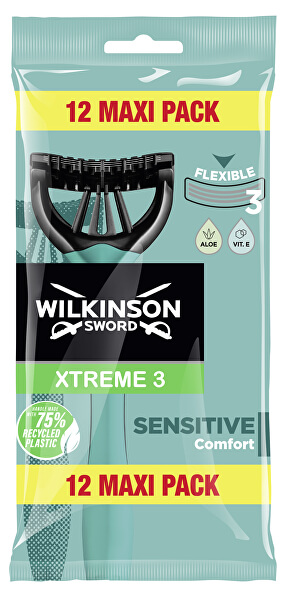 Aparat de ras de unică folosință pentru bărbați Wilkinson Xtreme3 Sensitive Comfort 12 buc