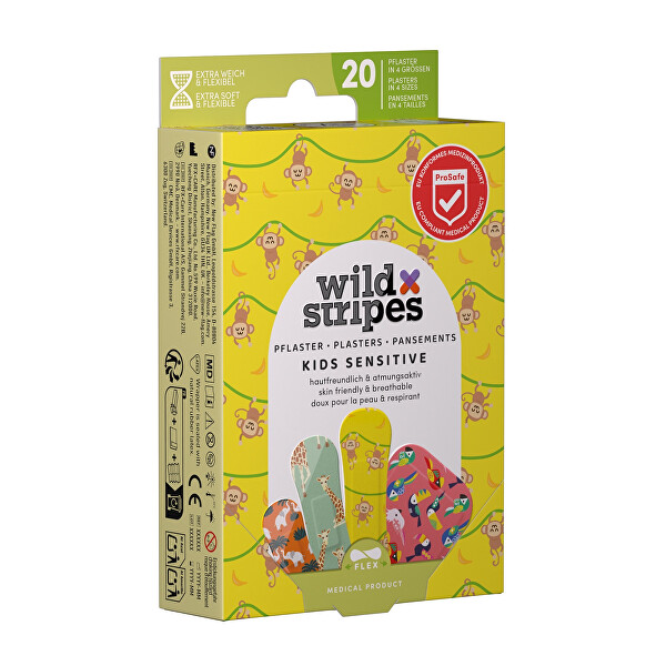 Dětské náplasti Kids Sensitive Jungle Vibe Plasters 20 ks