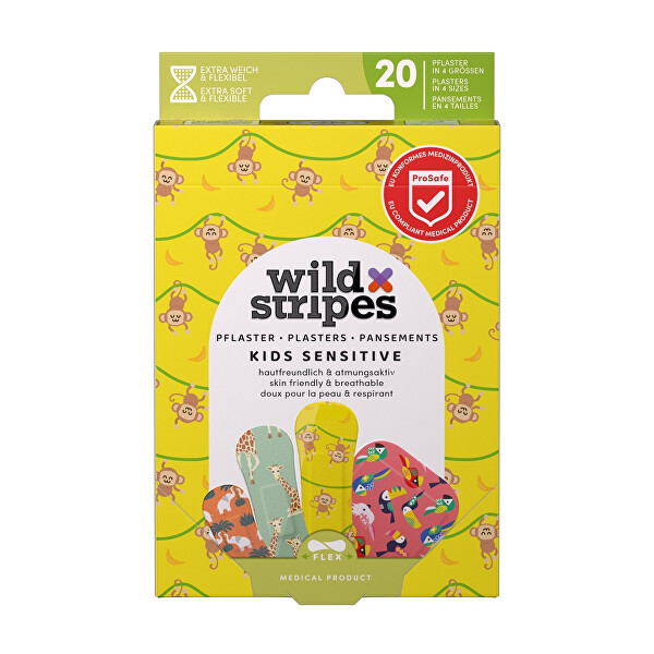 Dětské náplasti Kids Sensitive Jungle Vibe Plasters 20 ks