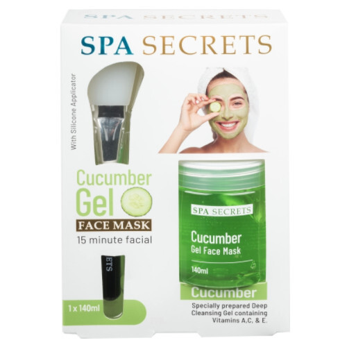 Gelová pleťová maska s aplikátorem SPA Secrets Cucumber (Gel Face Mask) 140 ml