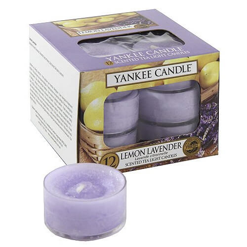 SLEVA - Aromatické čajové svíčky Lemon Lavender 12 x 9,8 g - poškozená krabička