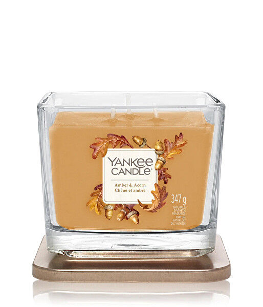 Aromatická svíčka malá hranatá Elevation Amber & Acorn 96 g