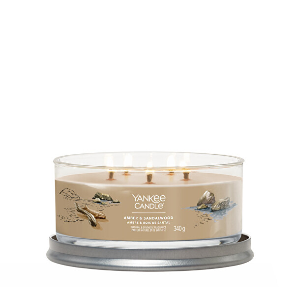 Aromatická svíčka Signature tumbler střední Amber & Sandalwood 340 g