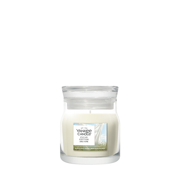 Aromatická svíčka Signature sklo malé Clean Cotton 110 g