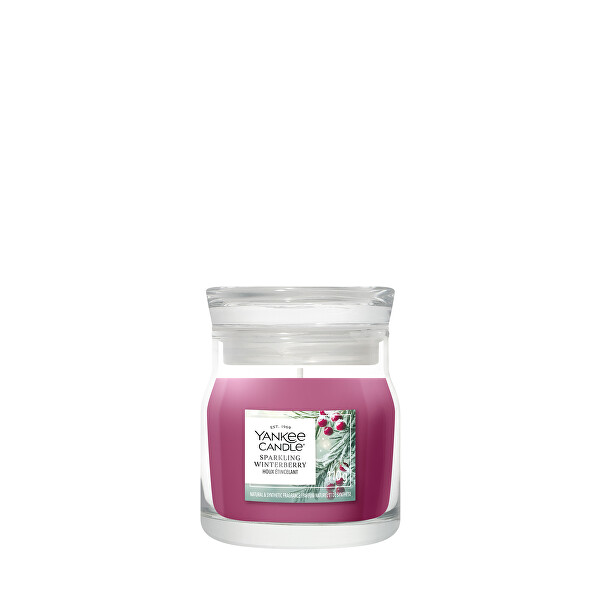 Aromatická svíčka Signature sklo malé Sparkling Winterberry 110 g