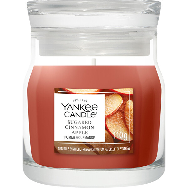 Aromatická svíčka Signature sklo malé Sugared Cinnamon Apple 110 g