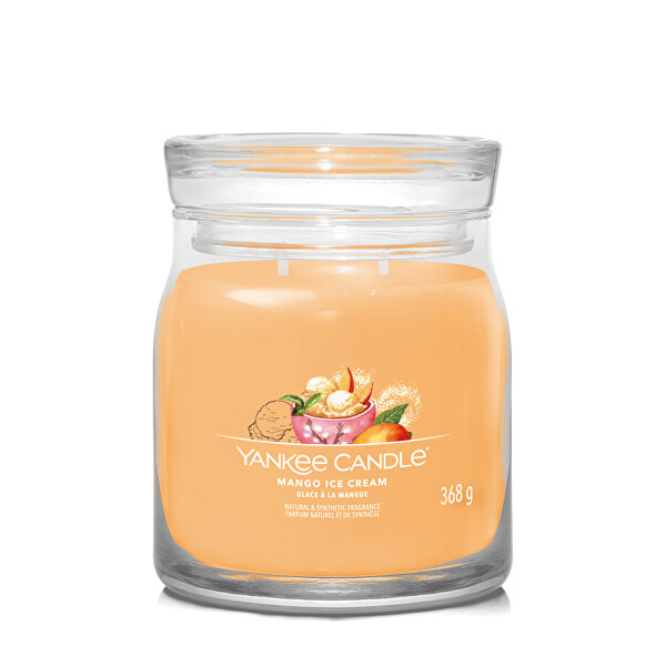 Aromatická sviečka Signature sklo stredná Mango Ice Cream 368 g