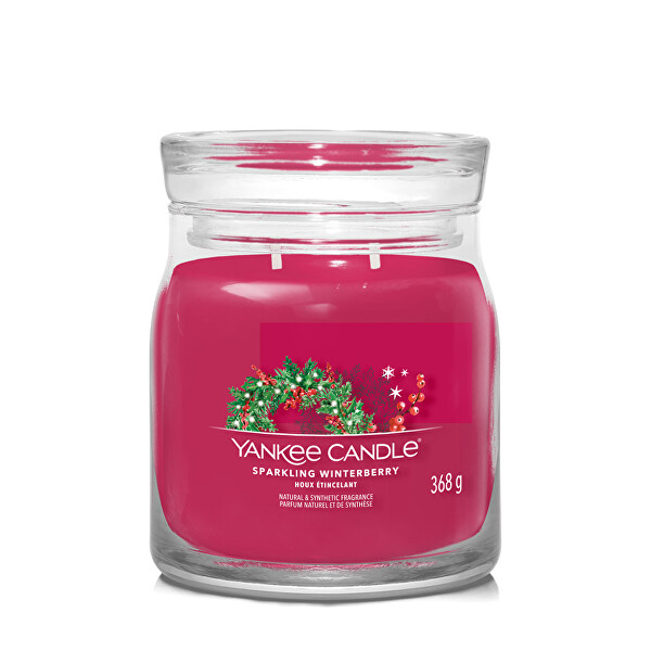 Aromatická svíčka Signature sklo střední Sparkling Winterberry 368 g
