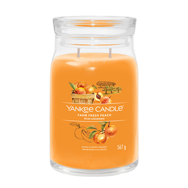 Aromatická svíčka Signature sklo velké Farm Fresh Peach 567 g