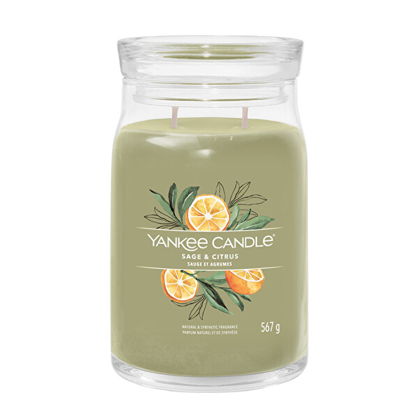 Aromatische Kerze Signature großes Glas Sage & Citrus 567 g