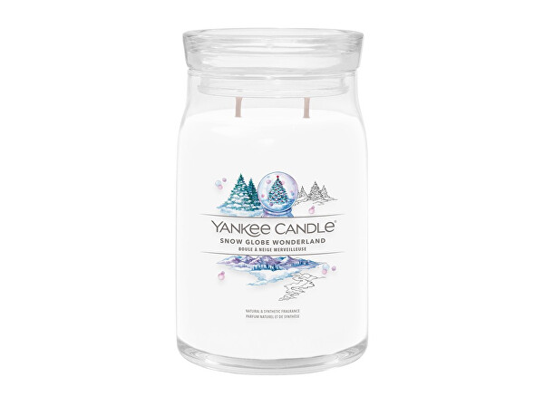 Aromatická svíčka Signature sklo velké Snow Globe Wonderland 567 g
