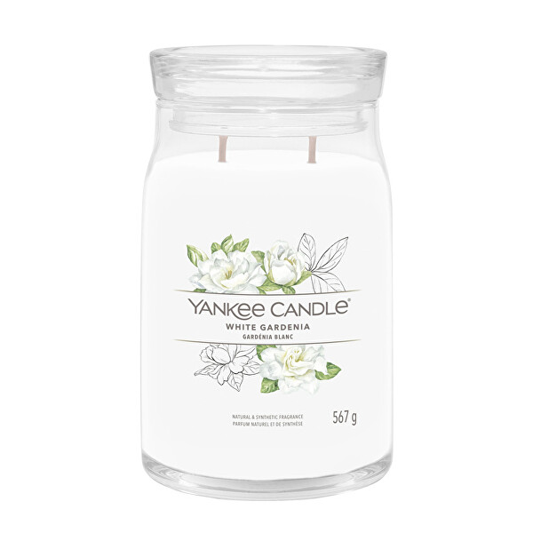 Aromatická sviečka Signature sklo veľké White Gardenia 567 g