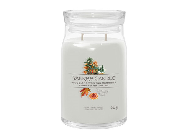 Aromatická sviečka Signature sklo veľké Woodland Weekend Memories 567 g