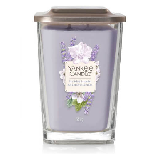 Aromatická svíčka velká hranatá Sea Salt & Lavender 552 g