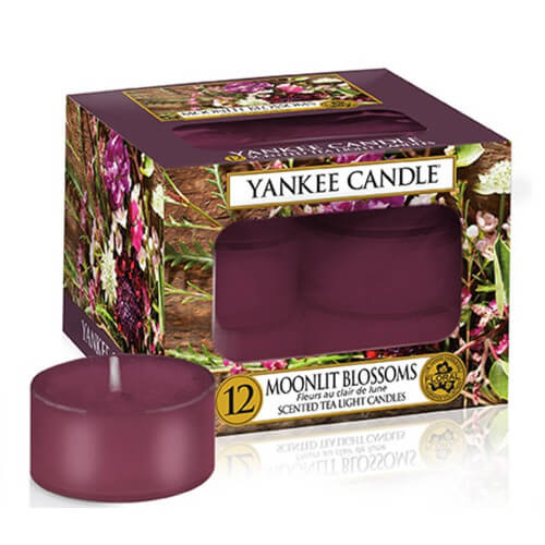 ZĽAVA- Aromatické čajové sviečky Moonlit Blossoms 12 x 9,8 g - poškodená krabička