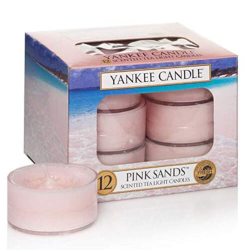 Candele tealight profumate Pink Sands 12 x 9,8 g
