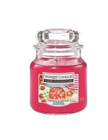 Candela profumata Home Inspiration piccole Sugared Strawberries 104 g