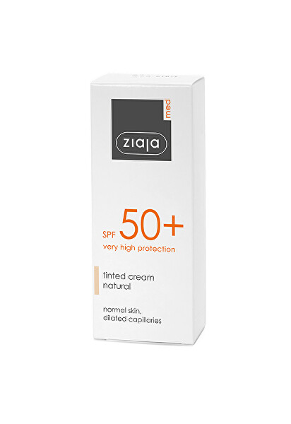 Tonizáló krém normál bőrre SPF 50+ természetes árnyalat (Tinted Cream) 50 ml