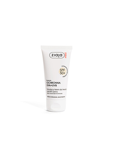 Tonizáló krém normál  bőrre vagy tágult vénákra SPF 50+ világos árnyalat (Tinted Cream) 50 ml