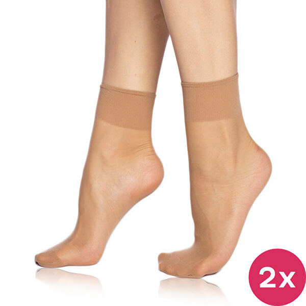 2 PACK - silonkové ponožky Die Passt 20 DEN Amber