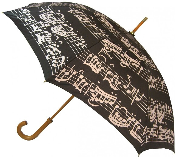 Notă de muzică Black LRWP877 / BM Umbrella cu stick-uri