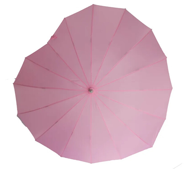 Dámsky palicový dáždnik Heart Shaped Pink